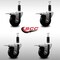Service Caster 3.5'' SS Phenolic Swivel 1-1/8'' Expanding Stem Caster Set Total Lock Brake, 4PK SCC-SSEXTTL20S3514-PHS-118-4 - alternate 4